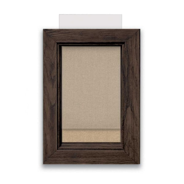 Indoor Enclosed Combo Board, 72"x36", Black Frame/Black & Cobalt